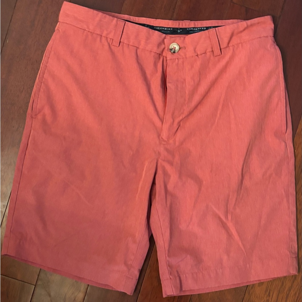 TailorByrd Shorts Mens 30 Red Golf Performance Chino Stretch